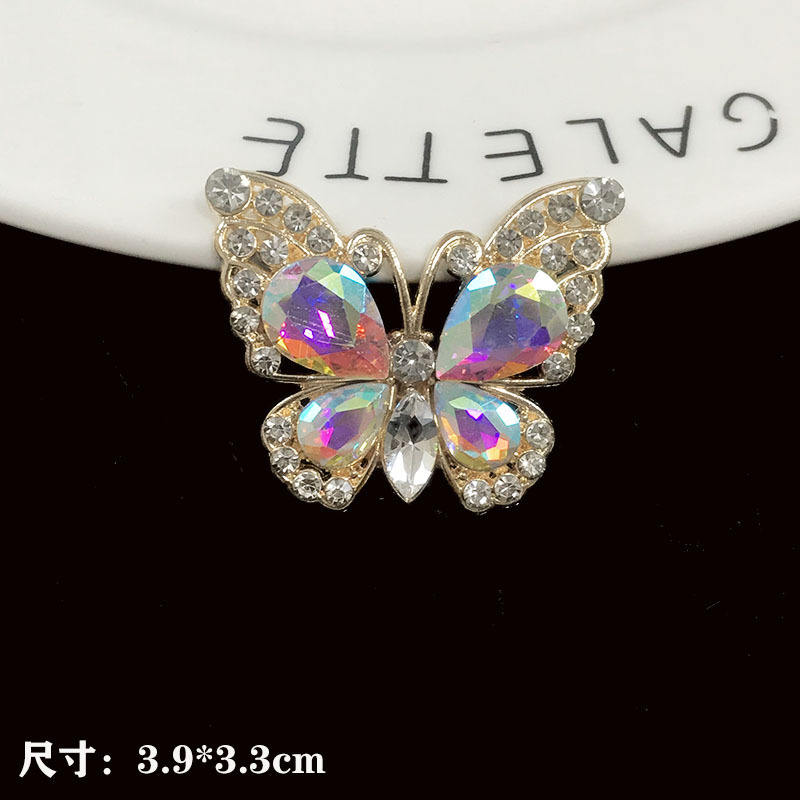 启威新水晶宝石蝴蝶洞洞鞋diy配饰汽载出风口手机壳饰品 合金配件详情13