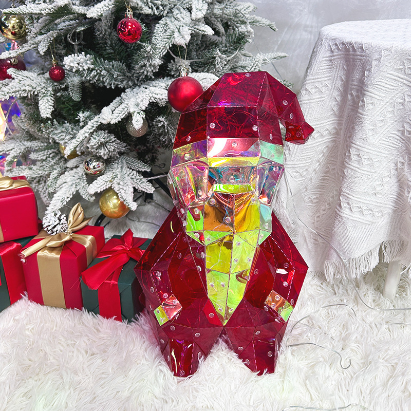 Christmas Decorations Santa Claus Magic Scene Layout Props Cross-Border Luminous Night Lights Display A Christmas Gift details Picture
