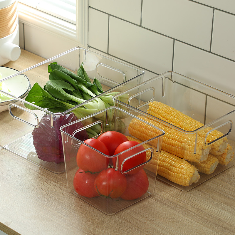 Creative Egg Storage Box Noodles Frozen Dumplings Square Transparent Crisper Food Grade Refrigerator Plastic Crisper Box