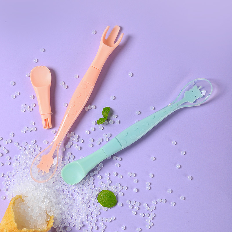 婴儿硅胶勺/宝宝水果叉刮/婴儿辅食多用产品图