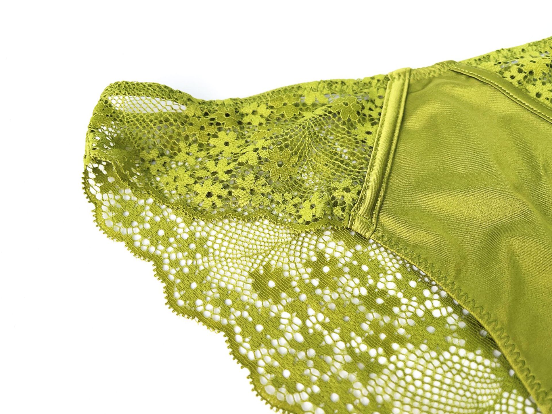 Cross-border trade French lingerie ultra-thin satin lace anti-sagging top support large chest to show a little sexiness bra set for women pic 36