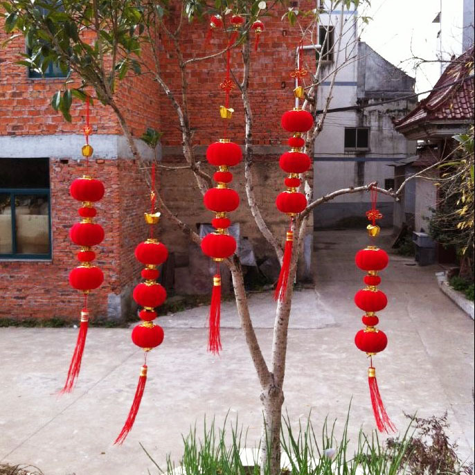10#绒毛塑/9.3cm小/春节中秋节庆白底实物图