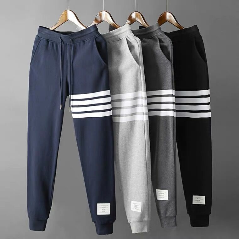 TB men's Spring/Summer cotton four-bar sporty casual pants, couple outfits, trendy brand loose tight-fitting long pants