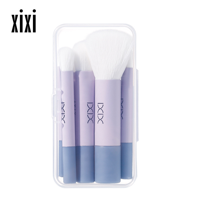 xixi Macron Portable 6-piece set Brush Blush Nose Shadow Brush Contouring Brush Beginner Mini Makeup brush Item Picture