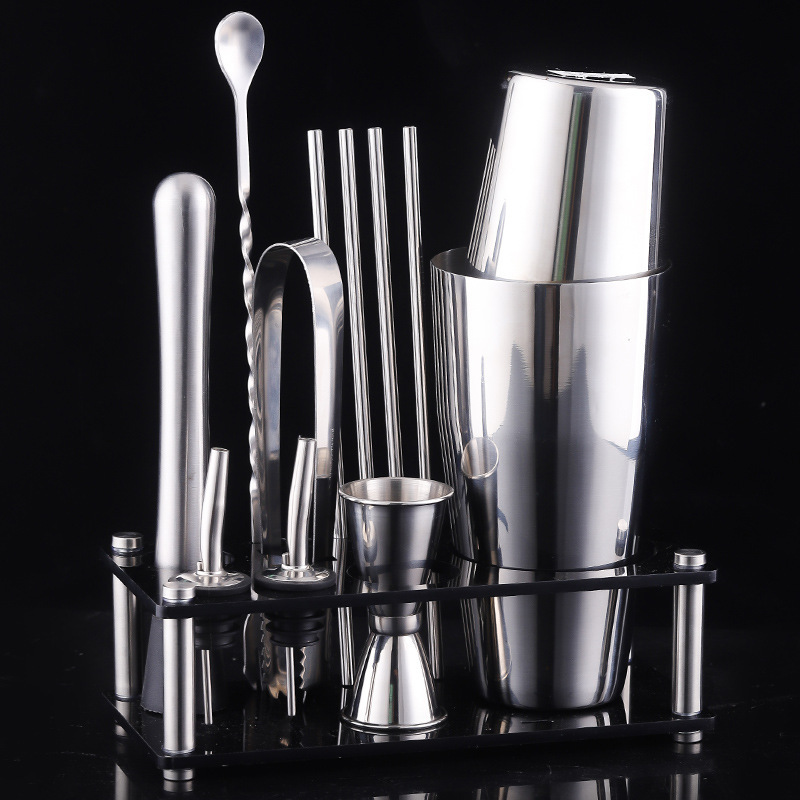 Shaker Set Starter Shaker Cup Full Set Of Home Hand Cranked Stainless Steel Kettler Professional Cocktail Mixers details Picture