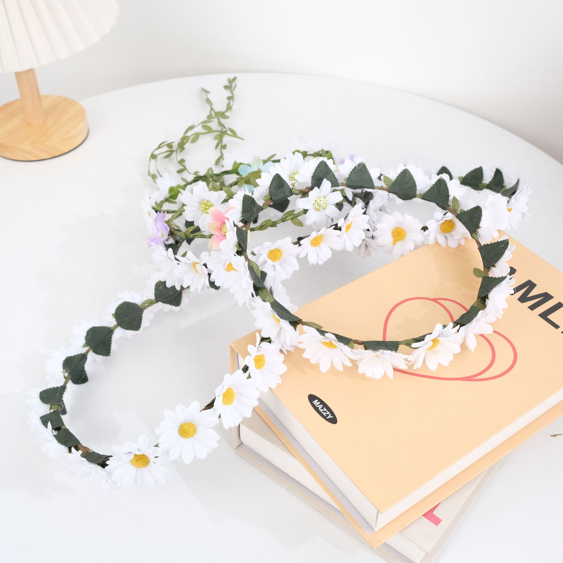 花篮/花篮礼/竹篮子/假花/棉线细节图