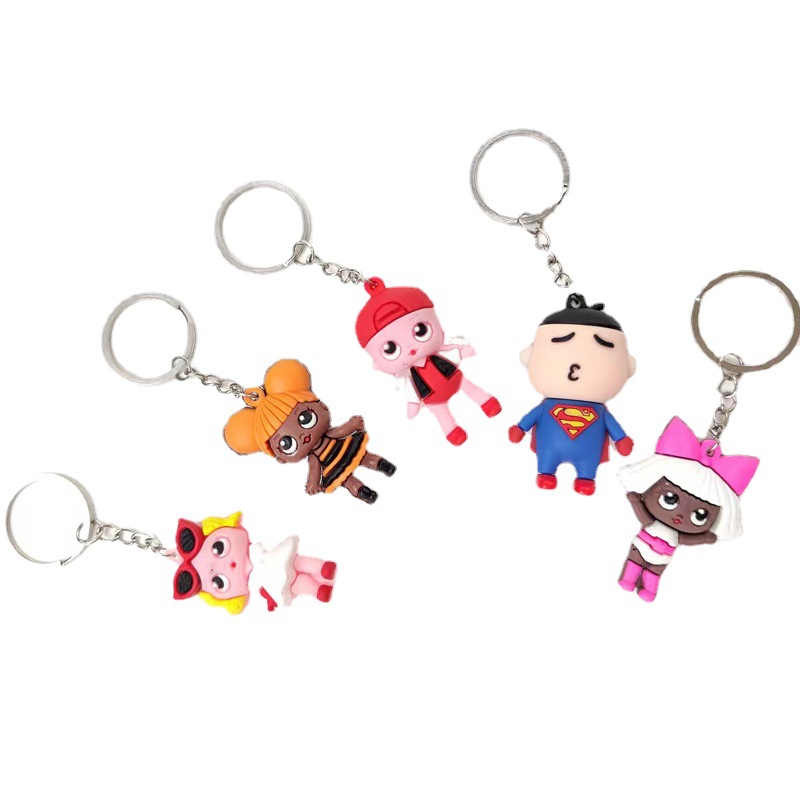 Manufacturers Direct Sales Cute Cartoon Three-Dimensional Figure Modeling Pvc Key Chain Soft Glue Pendant Item Picture