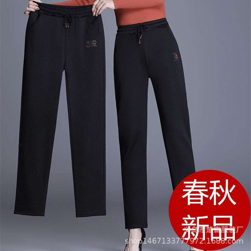 运动裤女春秋2022新款爆款中年妈妈裤子春款女装女士外穿休闲女裤