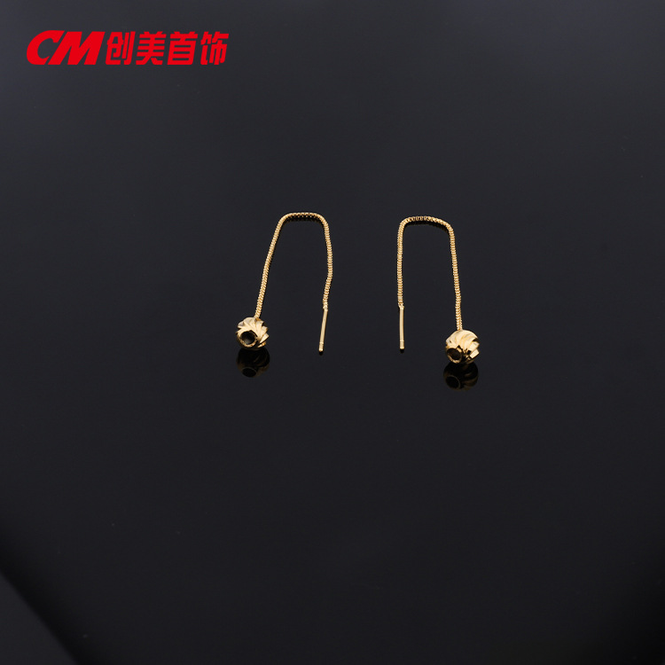 Chuangmei Jewelry's long tassel earrings, a trendy Instagram high-end earpiece, are a niche retro earring for women in autumn and winter Item Picture