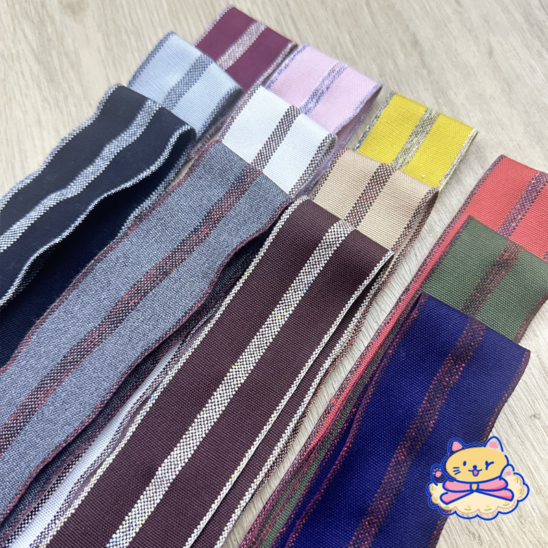 Terylene Cotton Chaotic Cotton Interstriped With Handmade Diy Hair Accessories Bow Material Clothing Straw Hat Accessories Gift Box Packaging details Picture