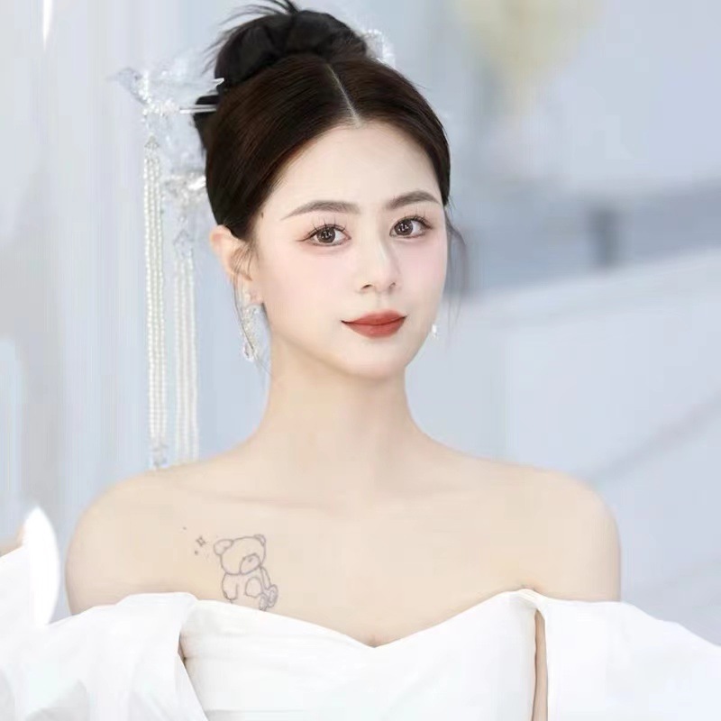 Chinese Style Retro Smart Bird Design Classical Hanfu Style Step Shake Fringe Hairpin Hair Hairpin Specification drawing