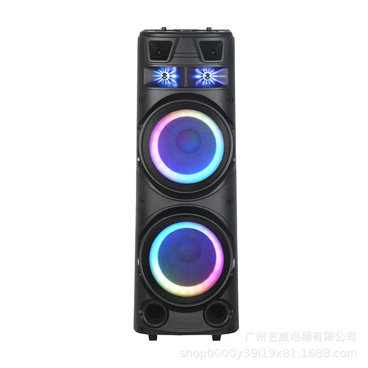 MT-1201 多功能蓝牙音箱彩灯便携双12寸喇叭大功率无线麦克风K歌产品图
