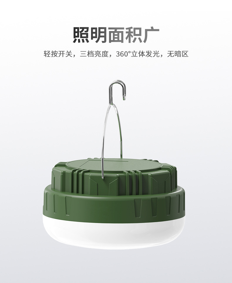 跨境户外led露营灯充电灯泡应急照明灯夜市摆摊灯户外家用停电灯详情6