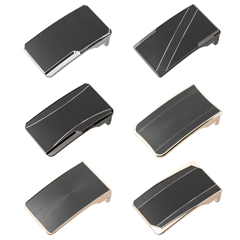 Men's Smooth Zinc Alloy Film Plate Buckle Waist Head Simple Atmosphere With 33Mm Perforated Belt Buckle Wholesale