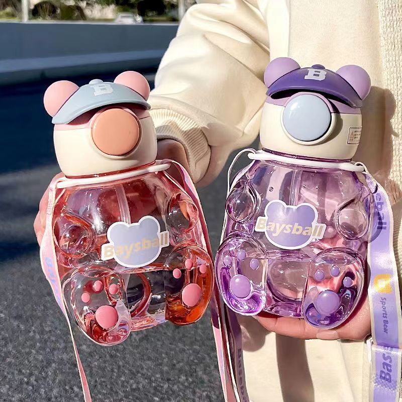 Other 780ML Disney children's school special 2023 model high appearance level internet-famous primary school student plastic water cup, summer girls' cute straw plastic cup Application Scenario