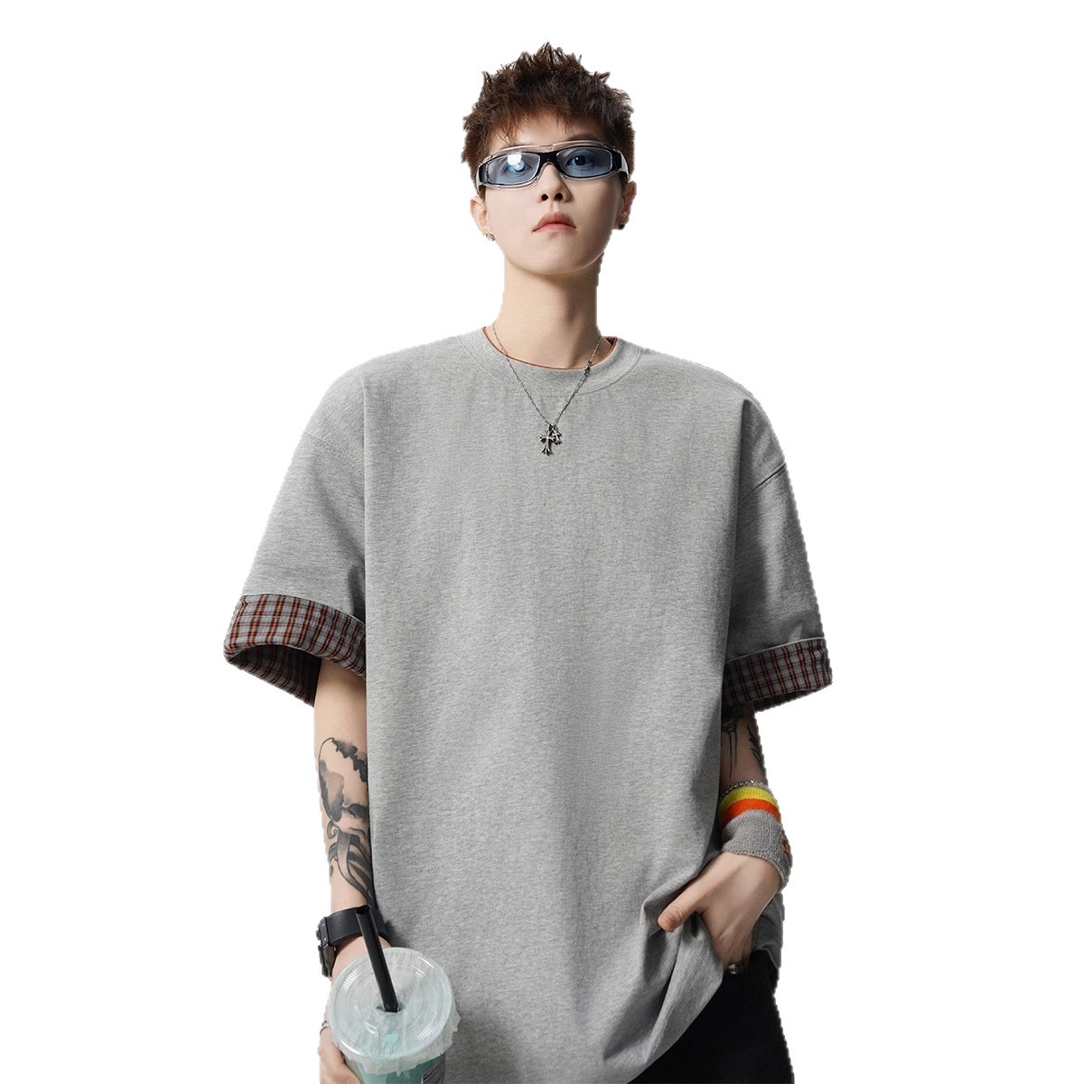 Customized custom-made couple T-shirts with graffiti print designs from Yugoslavia based on provided samples. Super factory Item Picture