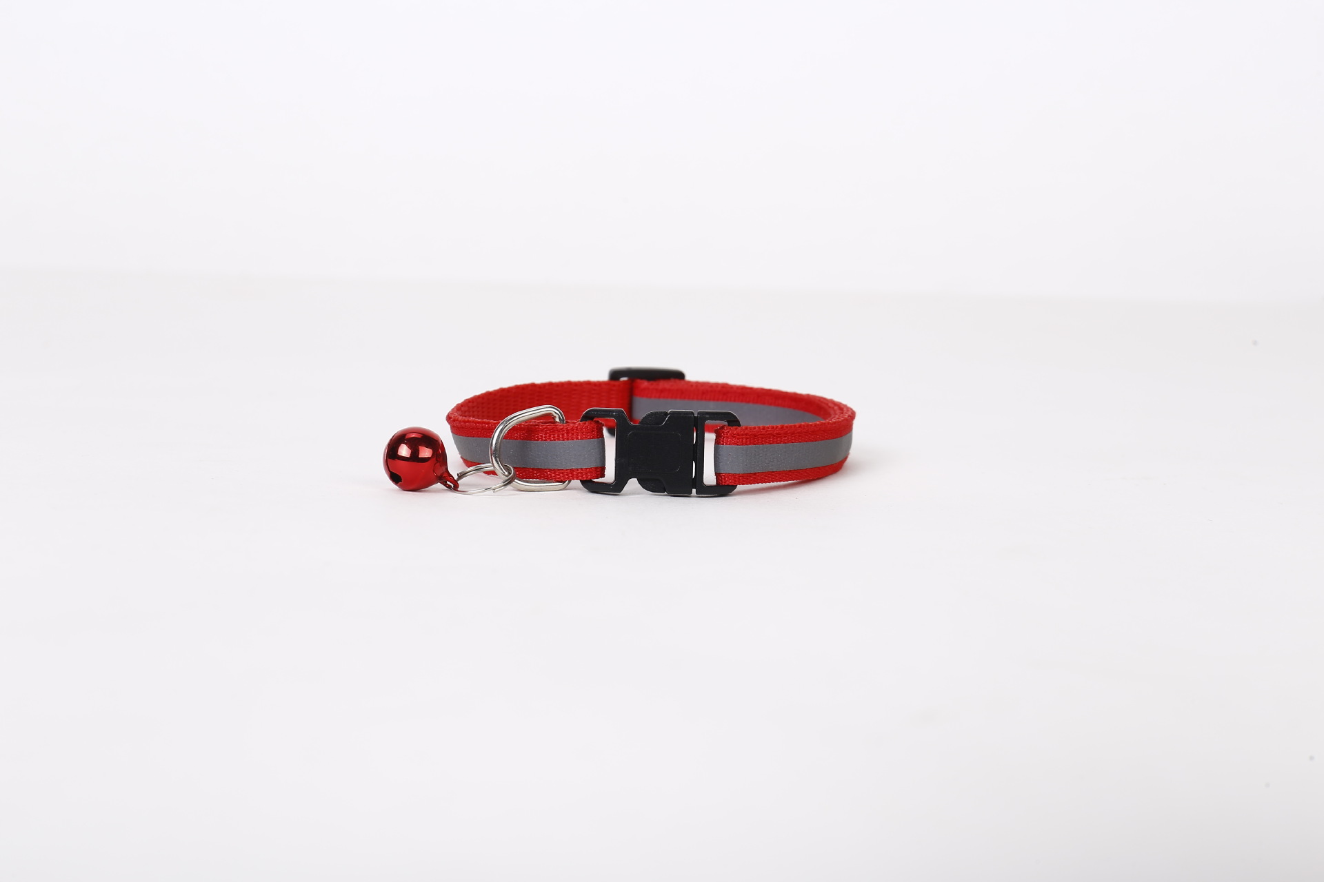 Cross-border exclusive 1.0 pet black buckle reflective collar, dog patch bell collar, cat collar in stock wholesale details Picture