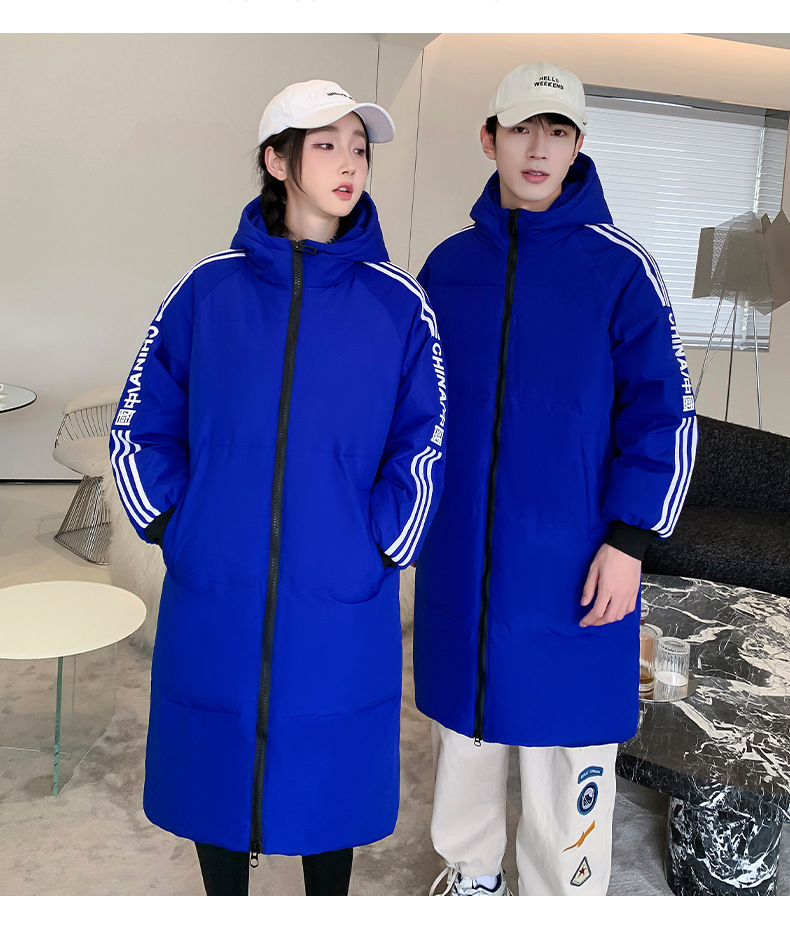 白鸭绒羽绒服男冬季国潮宽松连帽韩版情侣外套充绒防寒加长防风详情32