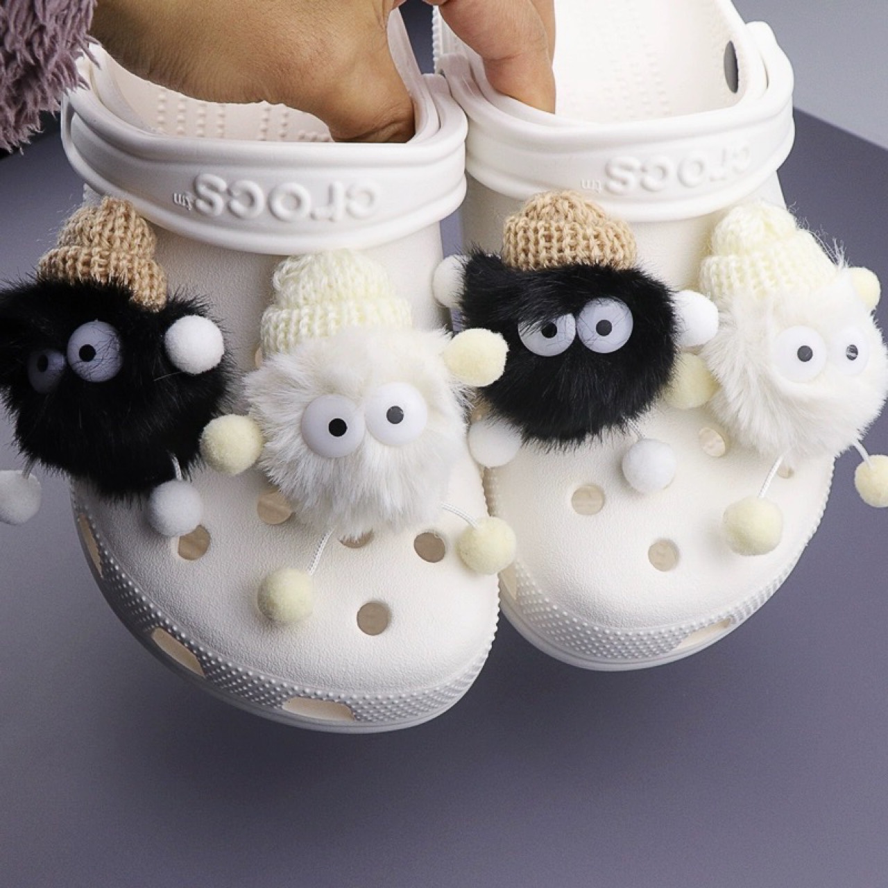 Crocs Accessories Diy Hat Fairy Wool Sneakers Flower Shoe Buckle Cute Plush Decorative Buckle Accessory Pendant With Fashion