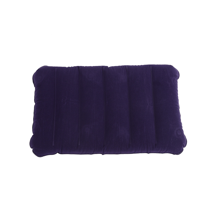 Manufacturer's pvc flocked inflatable large square pillow, travel cushion, beach leather pillow details Picture