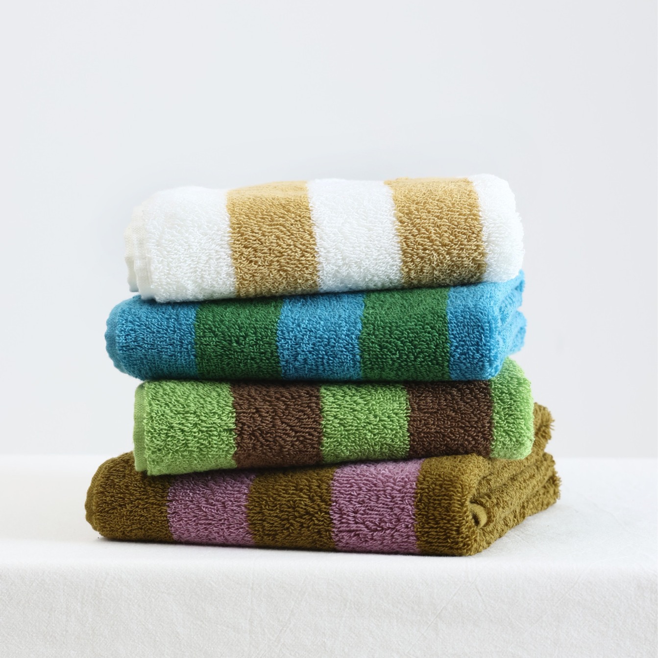 Sen fine striped retro style all-cotton towel, combed cotton Class A simple combed cotton towel, bathroom absorbent bath towel Application Scenario
