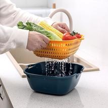 沥水篮六件套多功能厨房塑料双层家用篮洗菜篮大号沥水篮厂家直销