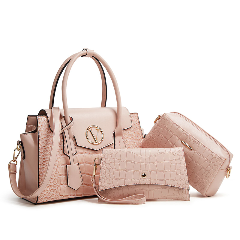 Cross-Border Women's Bag 2024 New Large-Capacity Ringer Multi-Piece Child And Mother Bag Single-Shoulder Crossbody Female Bag Three-Piece Female Bag details Picture