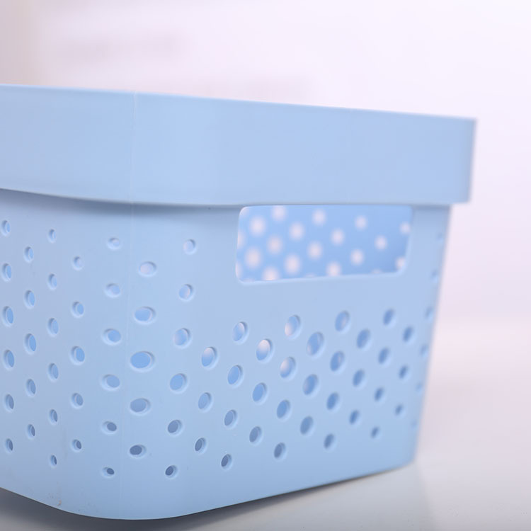 Long Handle Plastic Storage Basket With Cover Supermarket With Handle Storage Basket Food Storage Shelf Wholesale Item Picture