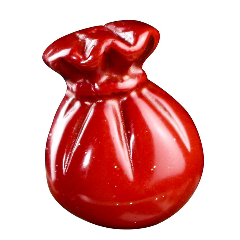 Cinnabar lucky bag pendant, men's and women's necklace pendant, DIY keychain, money bag pendant, couple's anniversary birthday gift