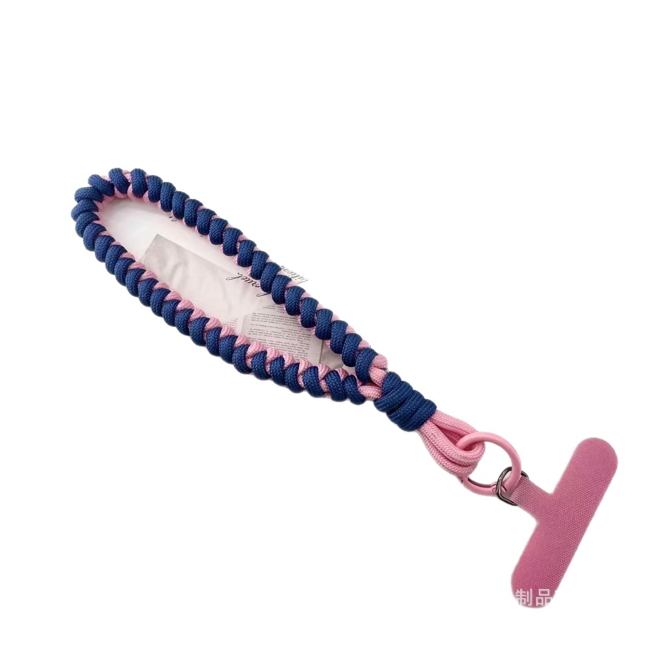 Personalized colorful woven mobile phone lanyard, thickened, sturdy and durable, wrist handle, short keychain, bag and luggage pendant, anti-loss Item Picture
