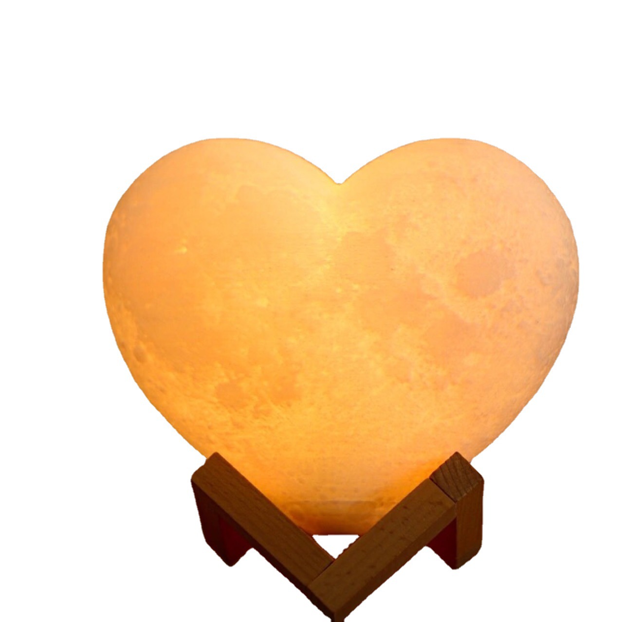 Heart-shaped night light, creative moon lamp, bedroom bedside table lamp, romantic starry sky, heart-shaped lamp for Instagram popular young girls Item Picture