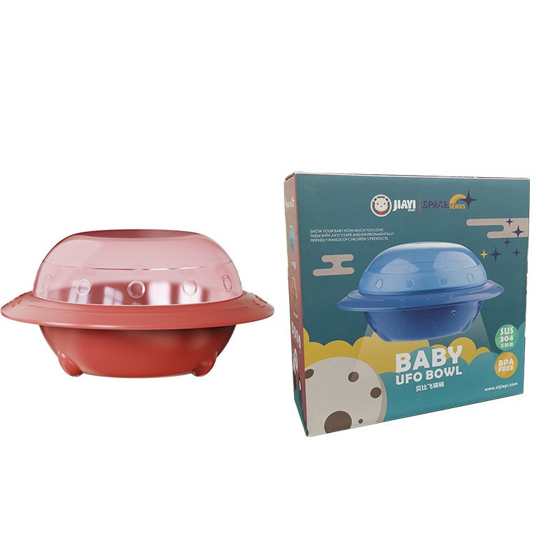 Jiayi babi al por mayor para niños 304 acero inoxidable comida cubertería bowl bebé accesorios bowl bebé dibujos animados Item Picture
