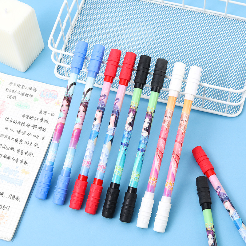 Yqiduo Cartoon Rori Revolving Pen Special Pen Students Revolving Pen Stress Relief Gift Pen Signature Pen Office Stationery