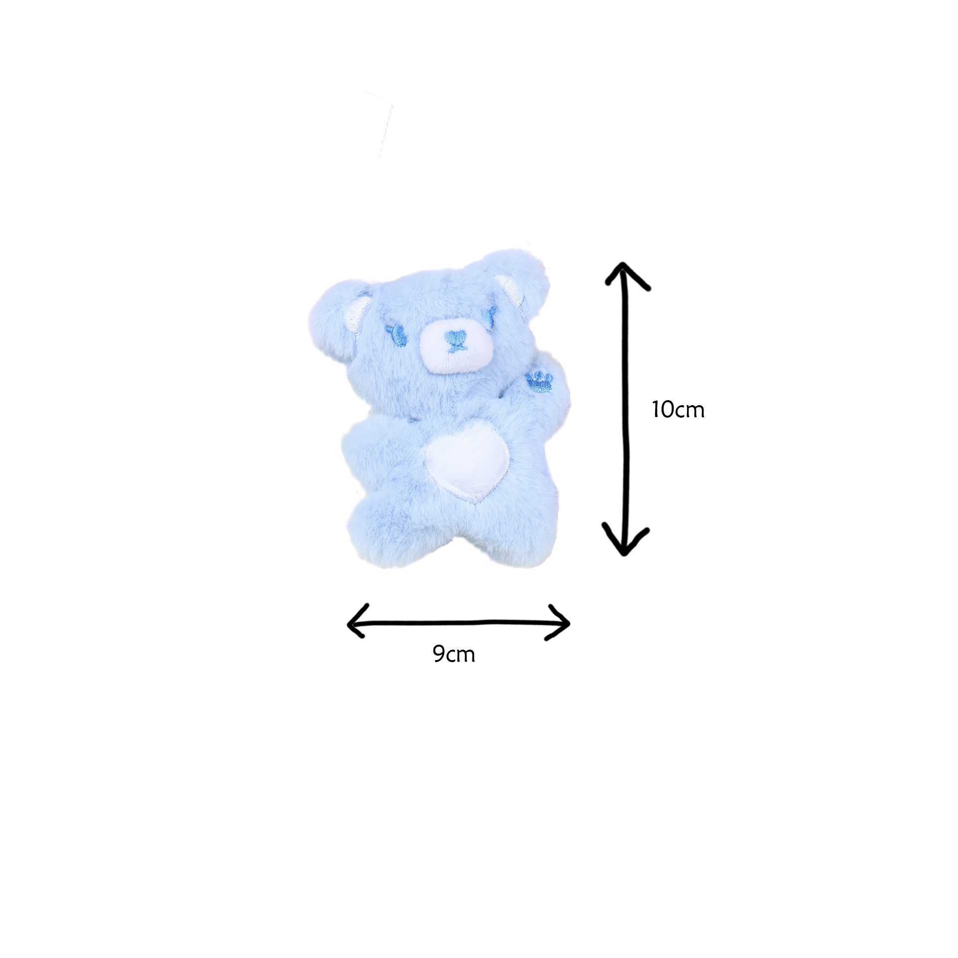 New cute plush heart bear pendant, cartoon doll decoration, creative small gift, doll bag accessory Item Picture