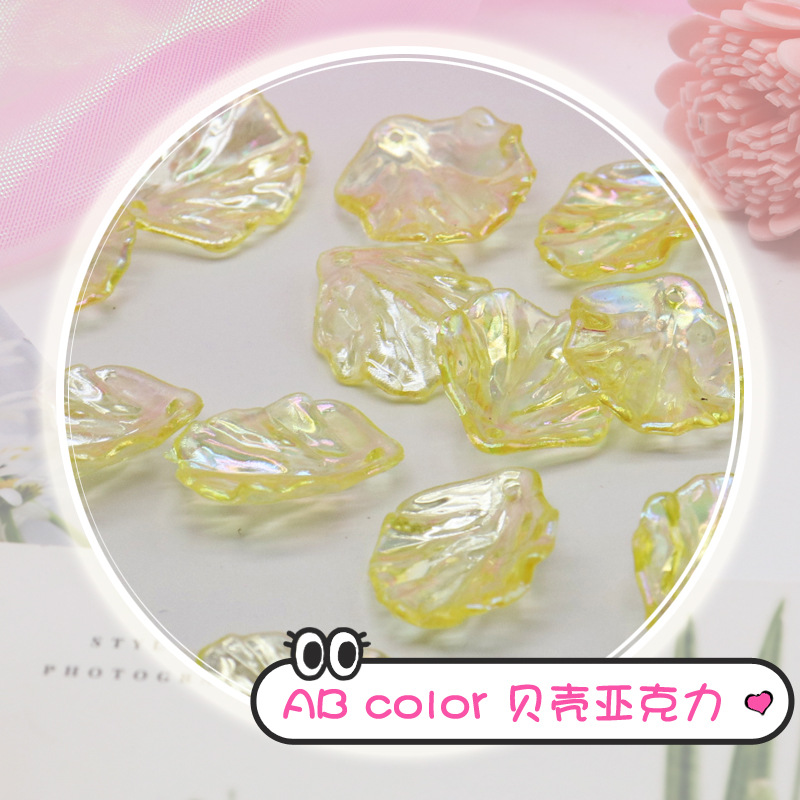 Acrylic transparent color-coated leaf hairpins, earrings, headbands, keychains, wristbands, DIY jewelry accessories Application Scenario