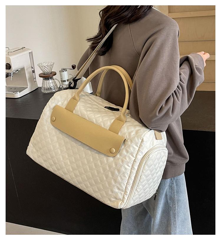 新款旅行包短途出差行李包女大容量运动健身包女士单肩斜挎手提包详情2