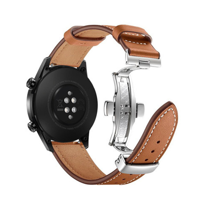 Applicable to Huawei GT2 leather pro strap watch3 Watch gt Smart 46 Honor magic2 Bow buckle 22mm
