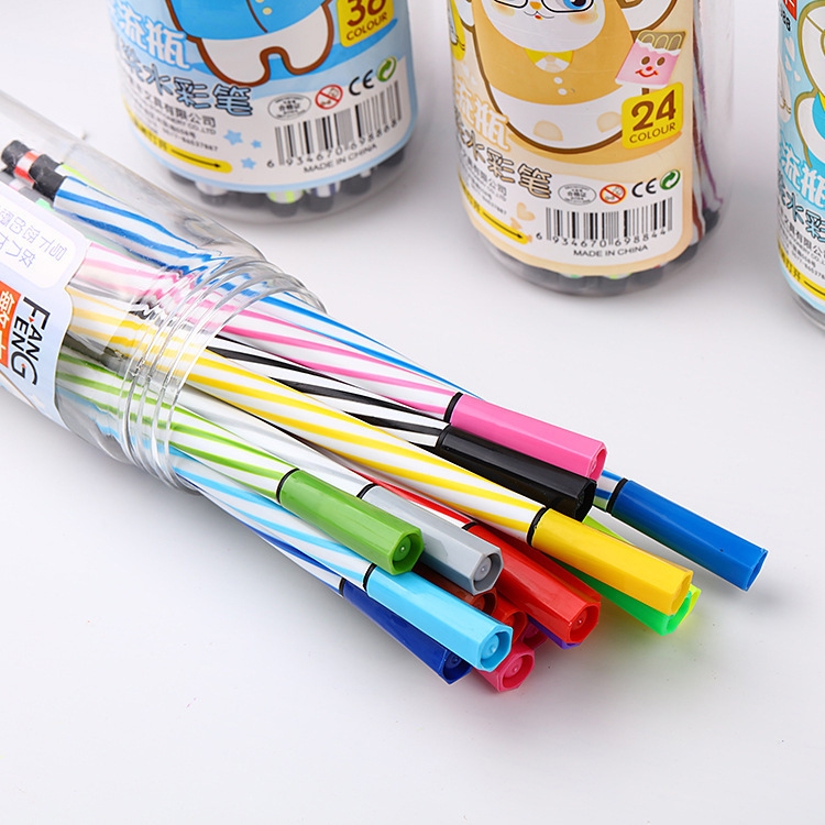 可爱漂流品可洗水彩笔订制学生绘图涂鸦彩色笔可加印LOGO广告宣传详情图3