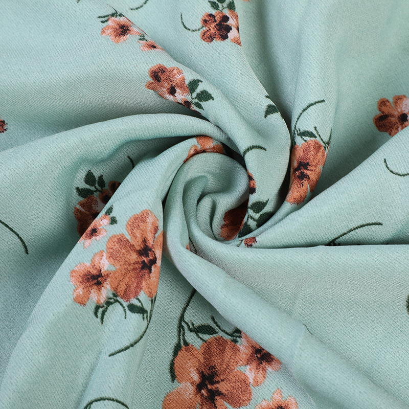 South Korea Silk Large Floral Printed Cloth Hanfu Ancient Clothing Printed Fabric Fashion Dress Floral Fabric Specification drawing