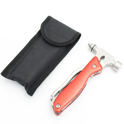Manufacturer's in-stock multi-functional life-saving hammer, vehicle safety hammer, glass hammer with LED flashlight, aluminum shell conical hammer Specification image