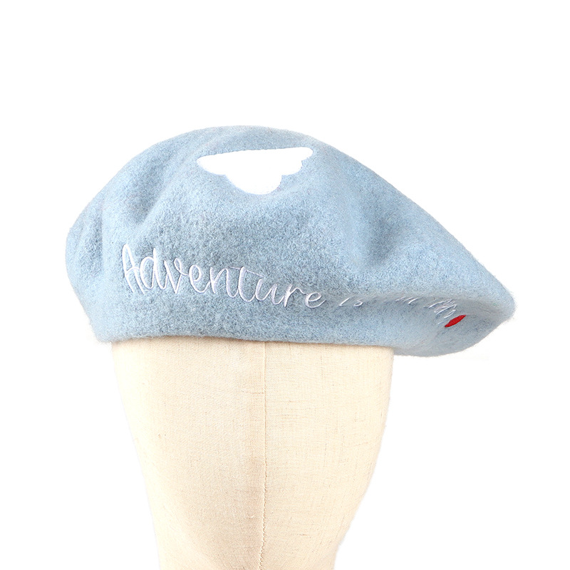 Fashion OEM ODM Custom French Wool Beret Winter Beret Cap Beret Hat for Woman for Sale Wholesale Custom Solid Color Specification drawing