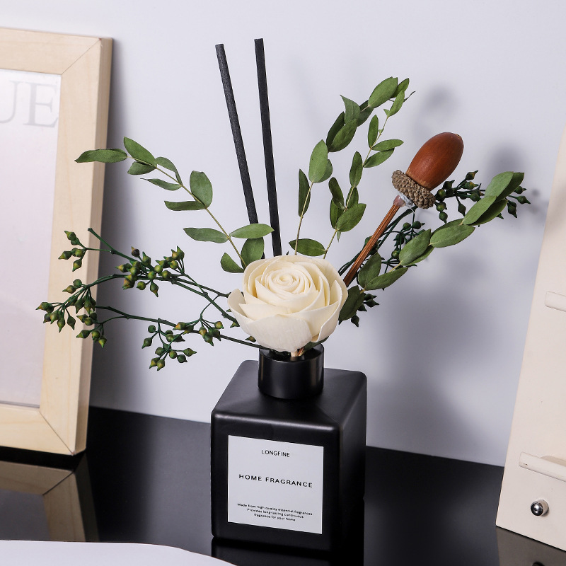 Vintage Black Bottle Dry Flower Without Fire Aromatherapy Essential Oil Household Rattan Fragrance Decoration Bedroom Air Fresh Remove Smell Application Scenario