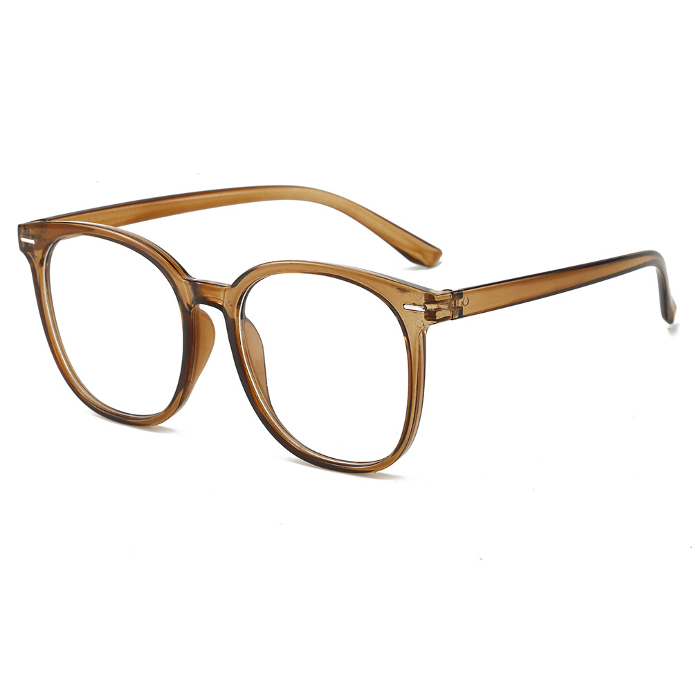 Large-framed glasses are a natural beauty tool for women. They can be paired with myopia flat light glasses. The frame is round and square, making the face look slimmer and blocking blue light Specification image