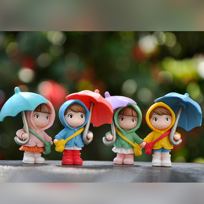 Umbrella Couple Decoration Cake Baking Decoration Car Decoration Umbrella Couple Doll Home Decoration Micro Landscape Specification drawing