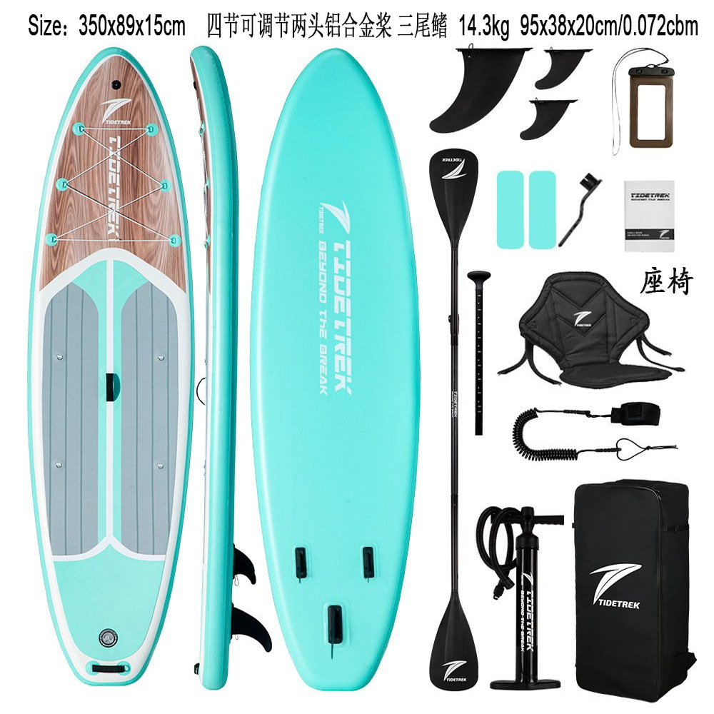 Green Light Forest Inflatable Stand-up Paddleboard Set with accessories, backpack, adjustable paddle, SUP surfboard pic 26