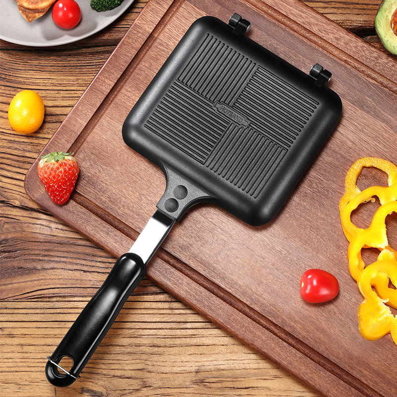 Gas-Fired Sandwich Bread Mold Double-Sided Frying Pan Toast Mold Baking Tray Non-Stick Energy-Saving Durable Double-Sided Baking Tray Item Picture