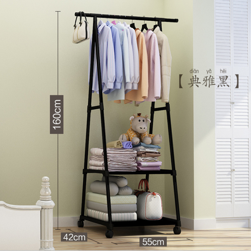 Coat rack, triangular coat rack, pull-down, multi-layer storage rack, simple and modern hanging clothes rack, drying rack Specification image