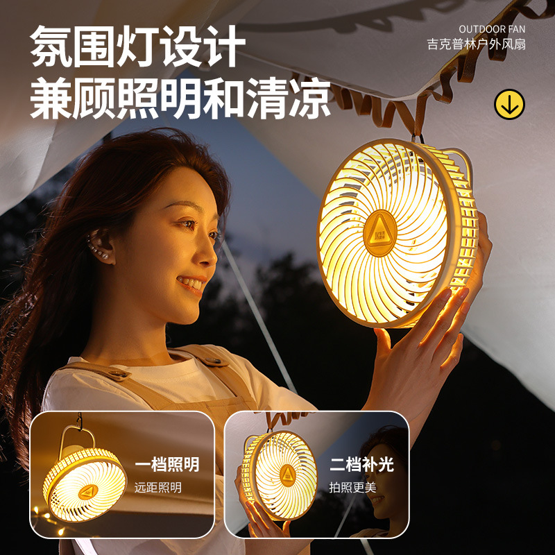 Bundle Cross-Border Small Ceiling Fan Outdoor Fan Charging Usb Small Fan Desktop Folding Portable Camping Fan Office details Picture
