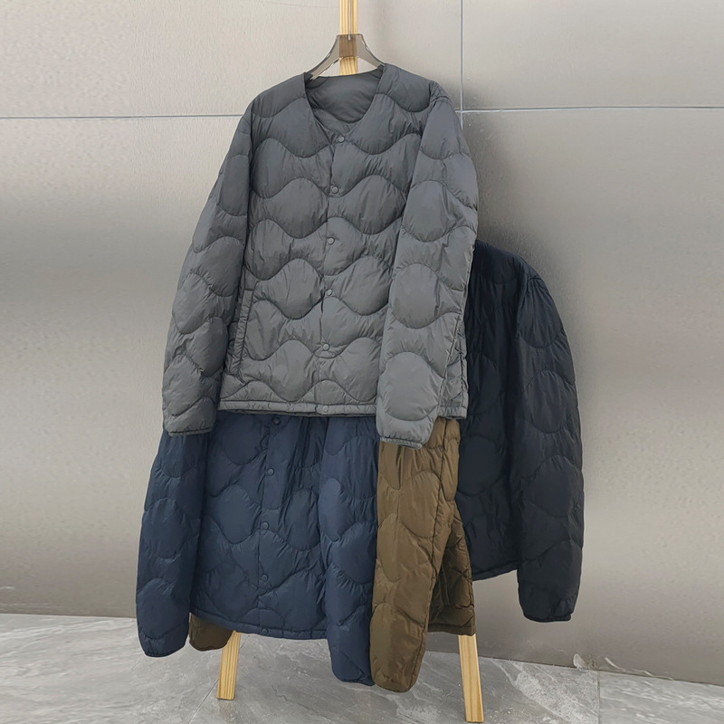 2024秋冬季男士羽绒服轻型便携式韩版修身白鸭绒保暖内搭冬装外套