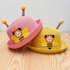厂家儿童草帽包包创意小蜜蜂服饰配件 婴童服装鞋袜diy卡通装饰品